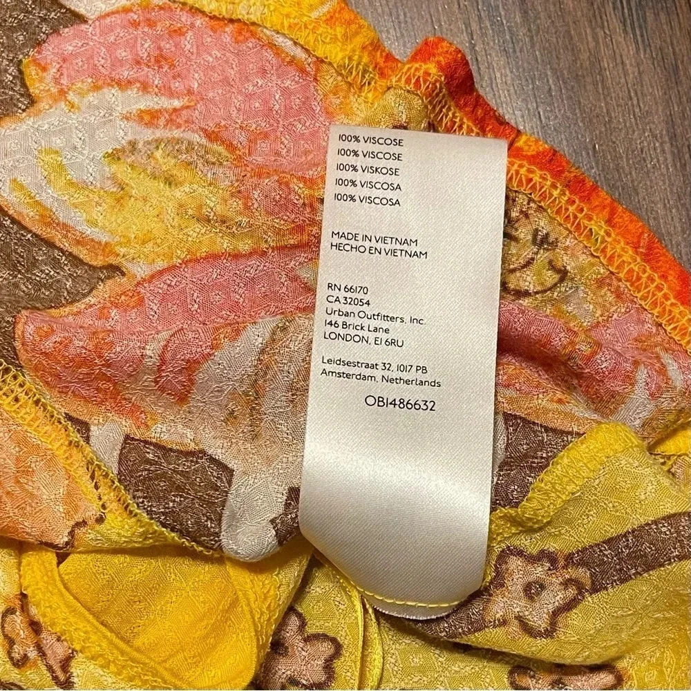 Free People Floral V Neck Hot Tropics Flowy Petals Boho Top - Picture 9 of 10